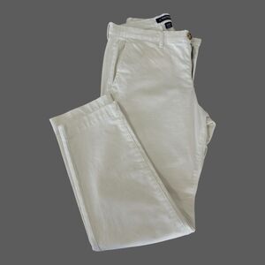 Nautica Ankle Trouser Pants Tencel Cotton Stretch Women Sz 6/27" Off White